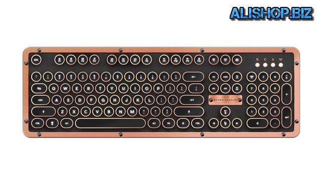 AZIO Retro Classic BT — беспроводная клавиатура с винтажным дизайном