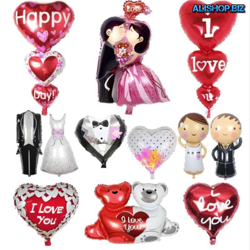 Balloons with romantic design