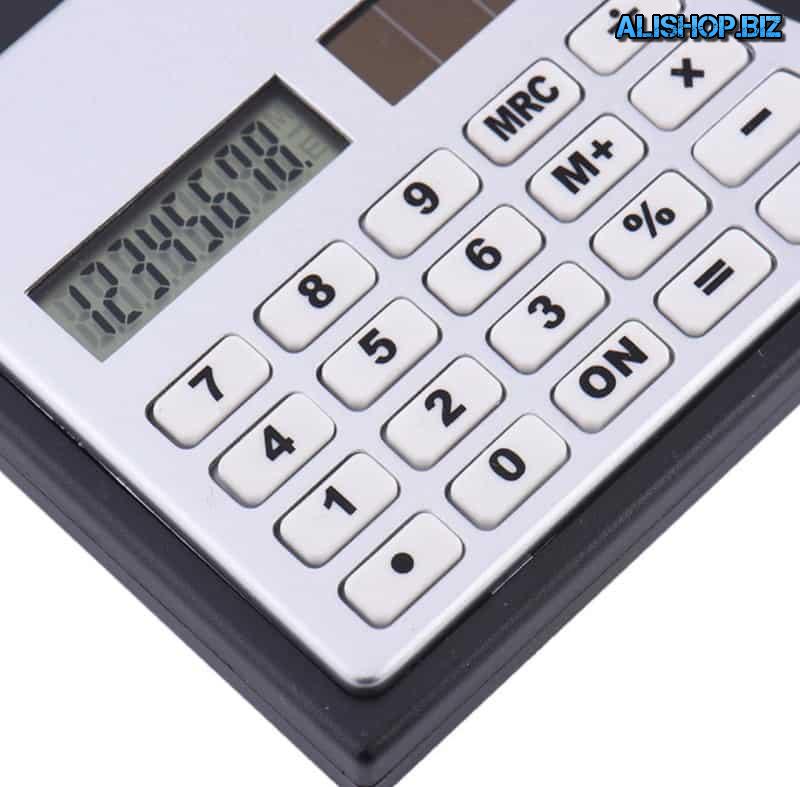 Calculator business card holder