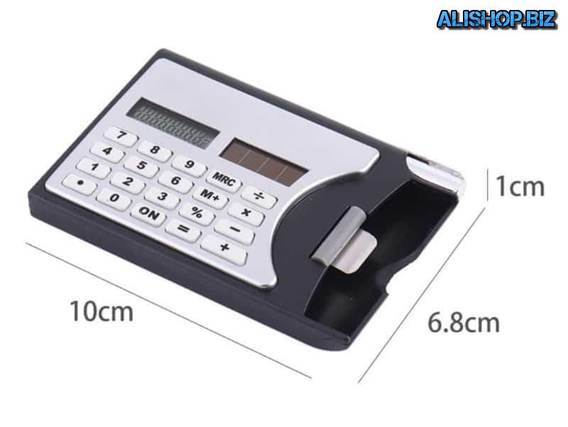 Calculator business card holder