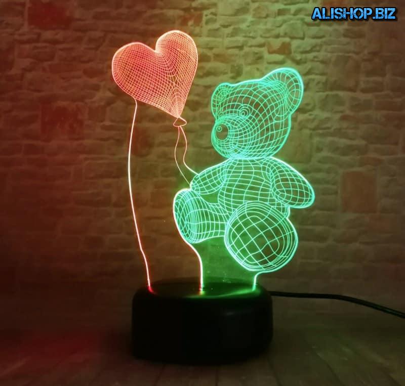 3D-lamp "Romantic bear"