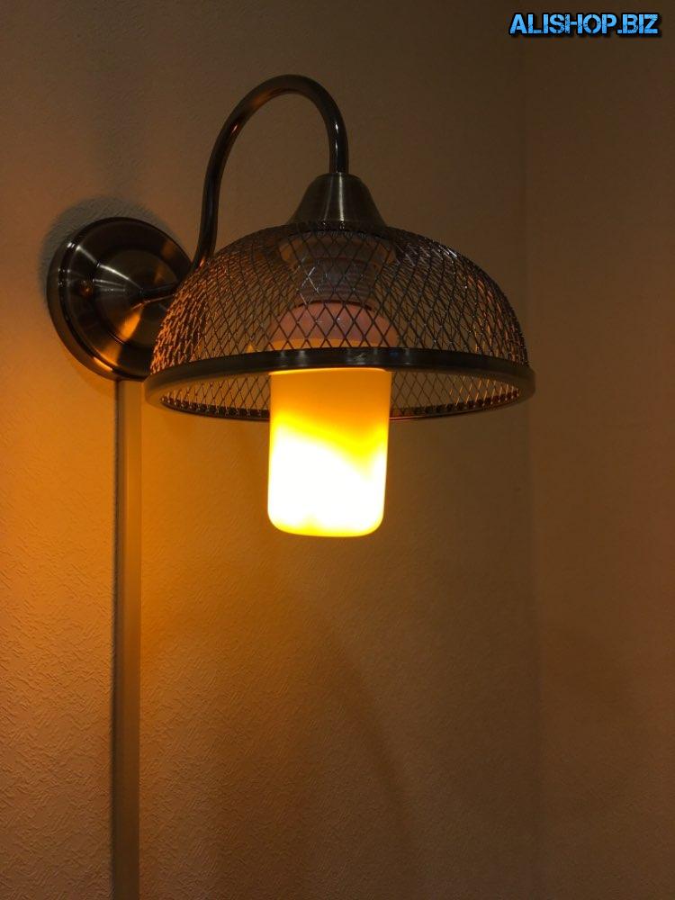 Lamps with a flame effect (under the base E14, E26, E27)