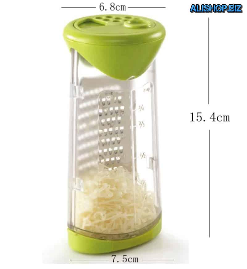 Cheese grater in a sealed enclosure