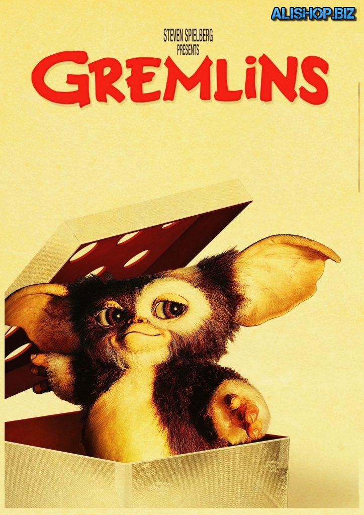 Posters and stickers with the Gremlins