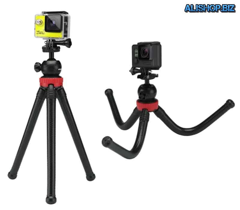 A tripod with flexible legs