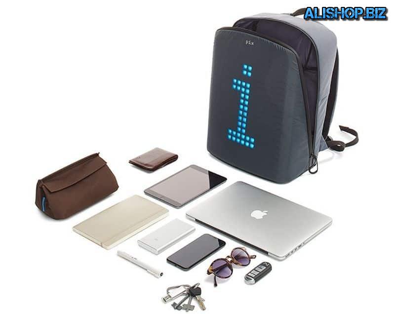 Backpack with pixel screen Pix