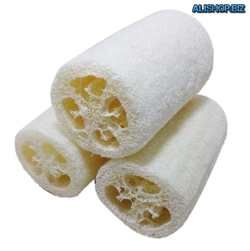 Natural sponge-skraber from loofahs