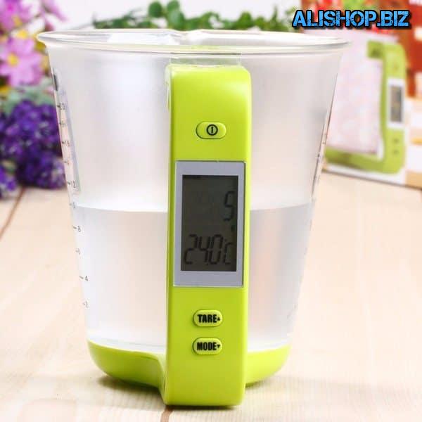 Electronic jug to measure the volume and temperature of the liquid