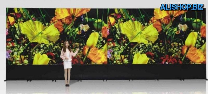 A video wall of 55-inch panels from LG