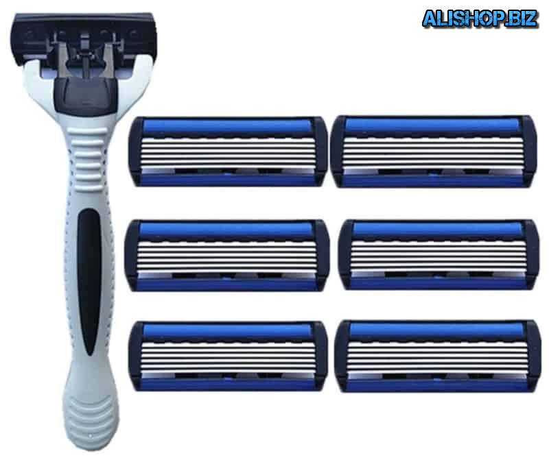 Shaver head for 6 blade