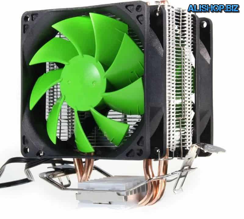 Tower cooler with 2 fans