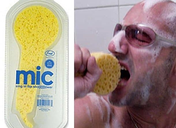 Губка для любителей петь в душе Shower Sponge Microphone