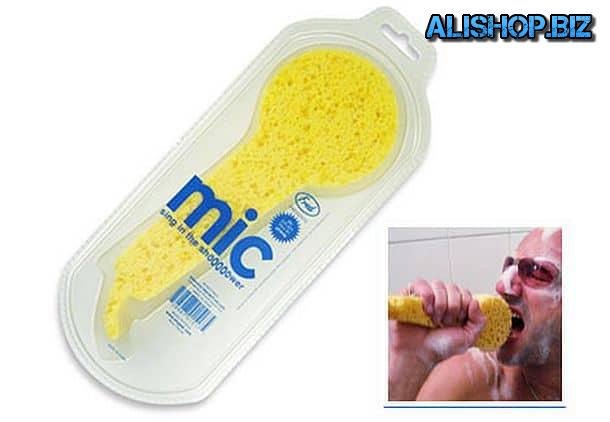 Губка для любителей петь в душе Shower Sponge Microphone