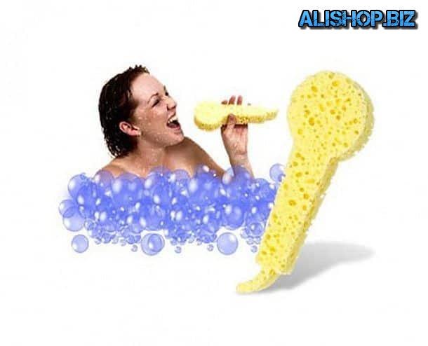 Губка для любителей петь в душе Shower Sponge Microphone