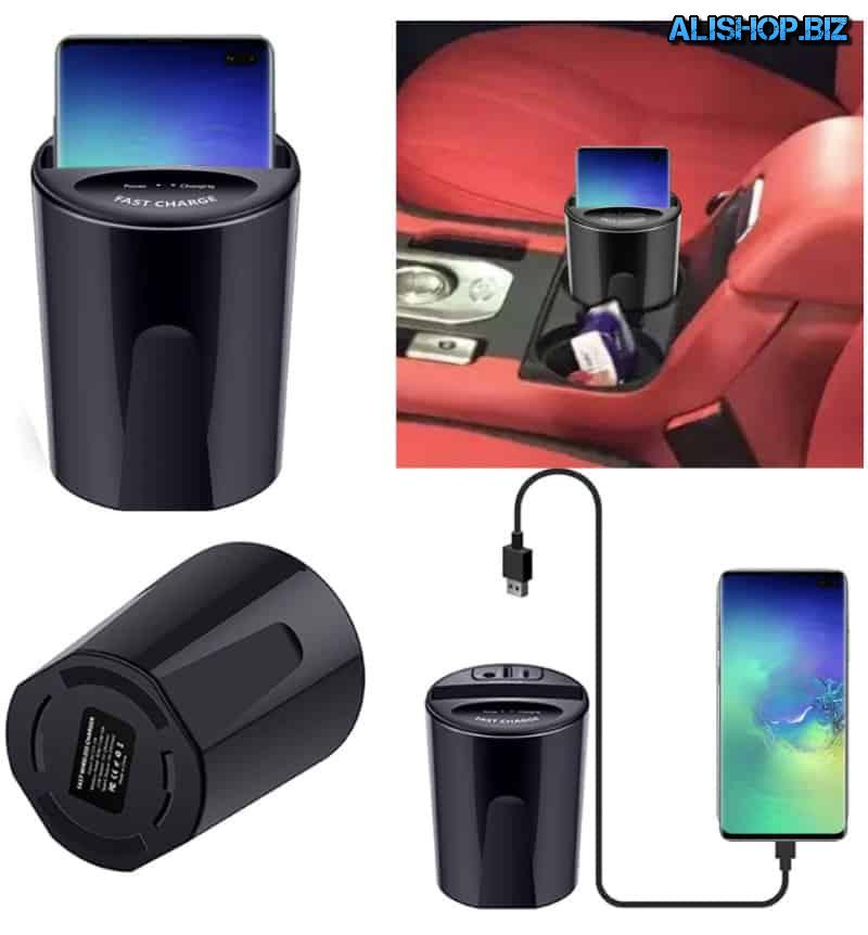 Wireless charger in the Cup holder