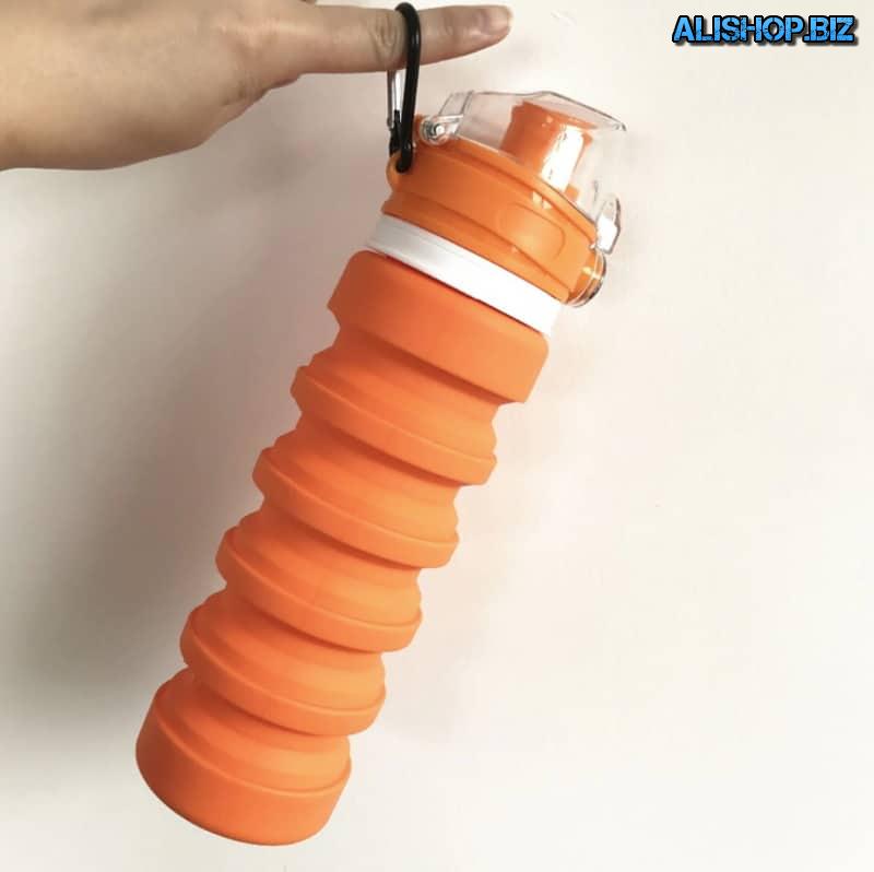 Foldable bottle for sports