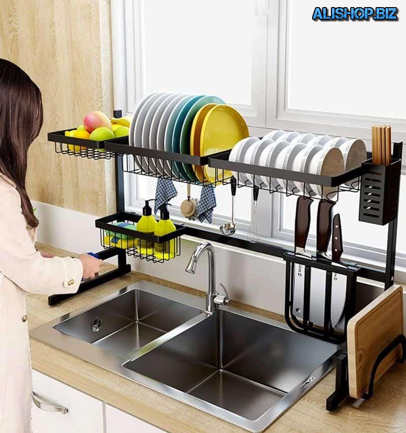 Large counter for drying dishes