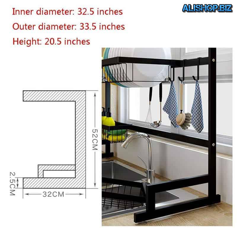 Large counter for drying dishes