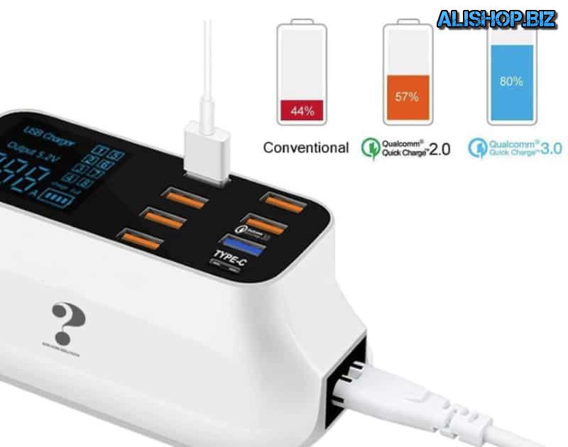 Multifunctional charging station with display