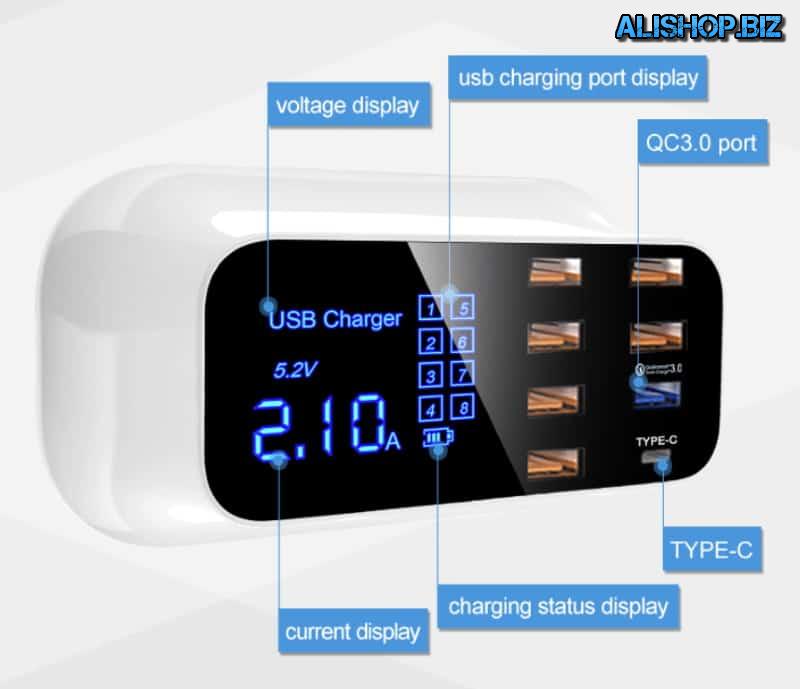 Multifunctional charging station with display