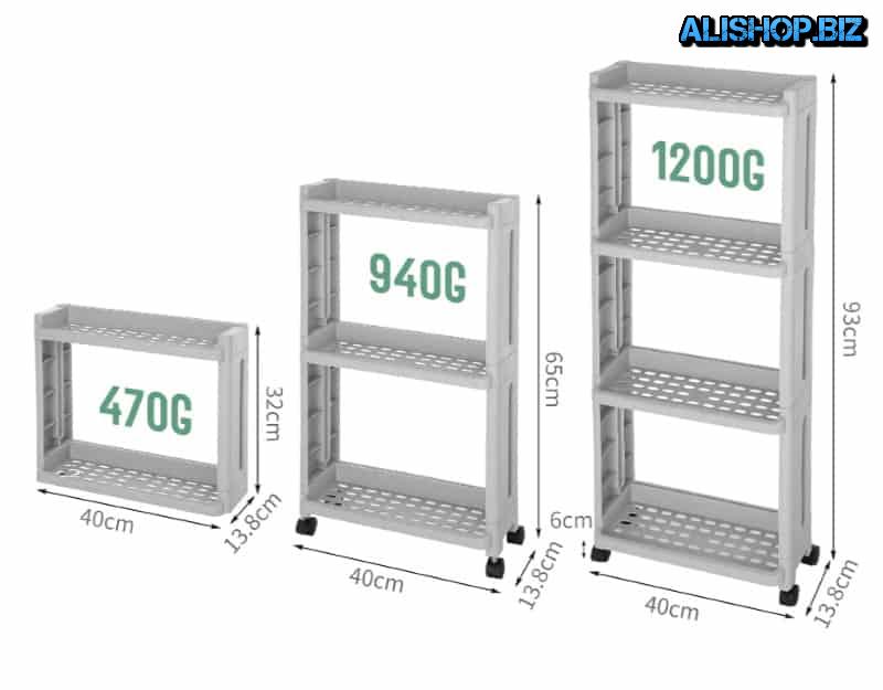 Kitchen rack with wheels